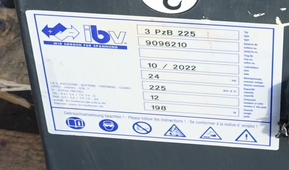 Staplerbatterie 24V 3PzB225