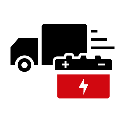 a-forklift-battery-with-a-transporter - HK Handels GmbH