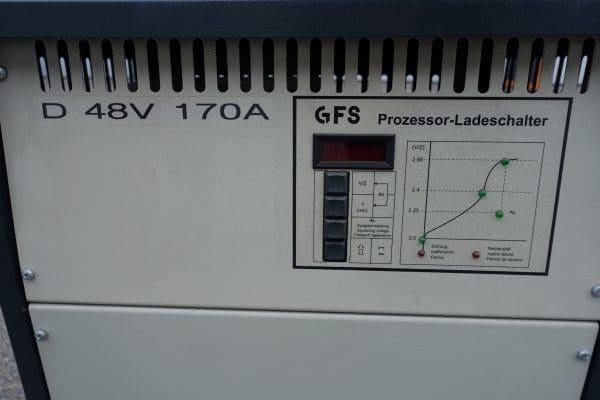 GFS Stapler Ladegerät 48V 170A mit REMNA 320 Stecker geprüft mit DGUV