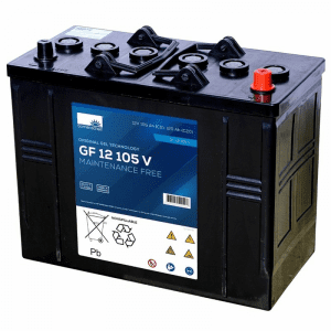 Sonnenschein GF 12 105 V Lagerbatterie Batterie BJ 2022 wartungsfrei getestet (C5) 95% 12v 105Ah (c5) Abmessungen 345x174x283 37kg